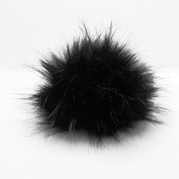 $6 Add-on Removable Black Pompom with Snap - Picture 1 of 1